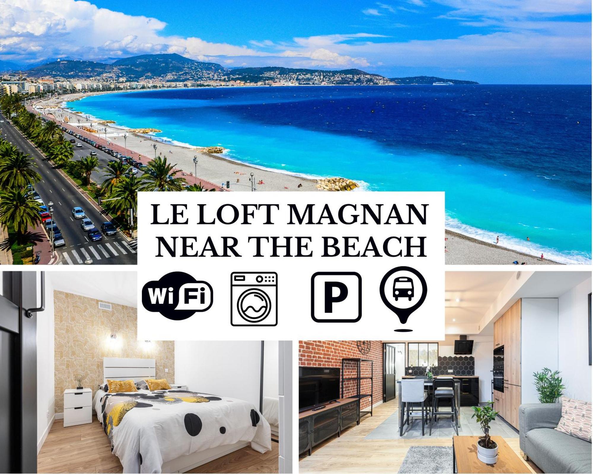 Le Loft Magnan - Ac- Pres - Wifi - Parking - Confort Et Moderne - Supermarches Et Tram Proches Nizza